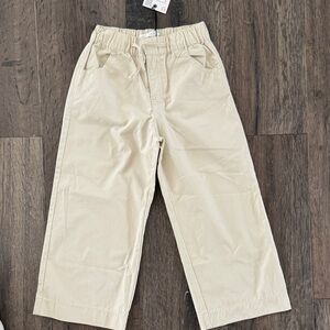 Zara beige wide leg pants girls